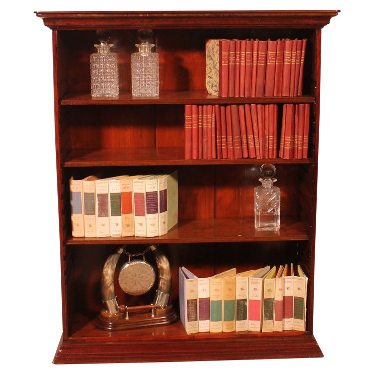 Bibliothèque Ouverte En Acajou 19° Siècle-angleterre