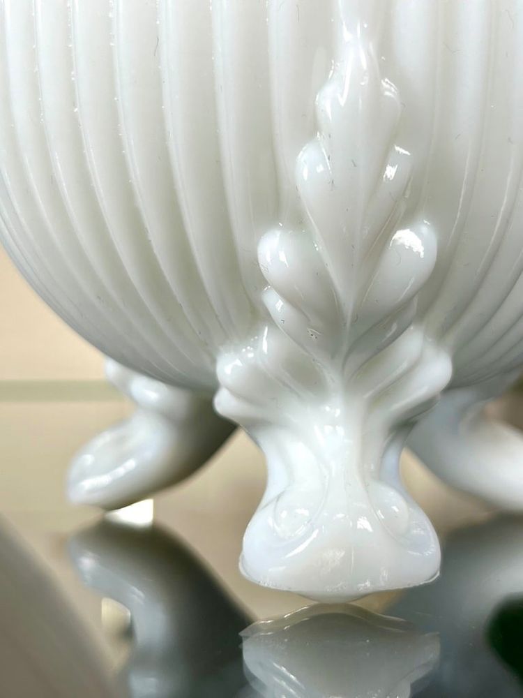 Barattolo per caramelle Drageoir Scatola opalina bianca - Decorazione