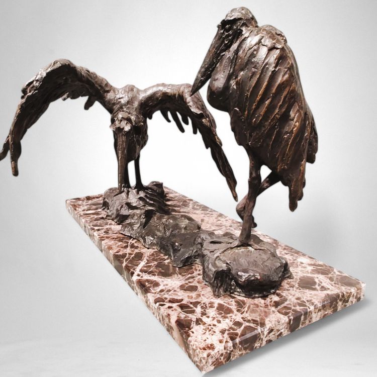 Guido Righetti Bronzo Due marabutti africani (1914)