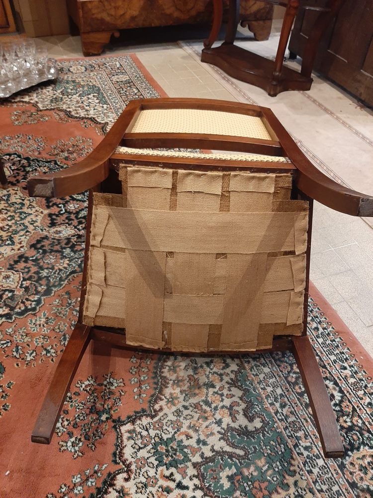 Paire de Fauteuils Têtes de Dauphin en Acajou Blond -  Début XIXème