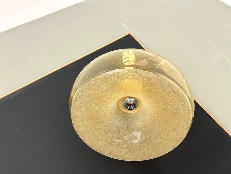 Blown glass paste pendant light, 1970s