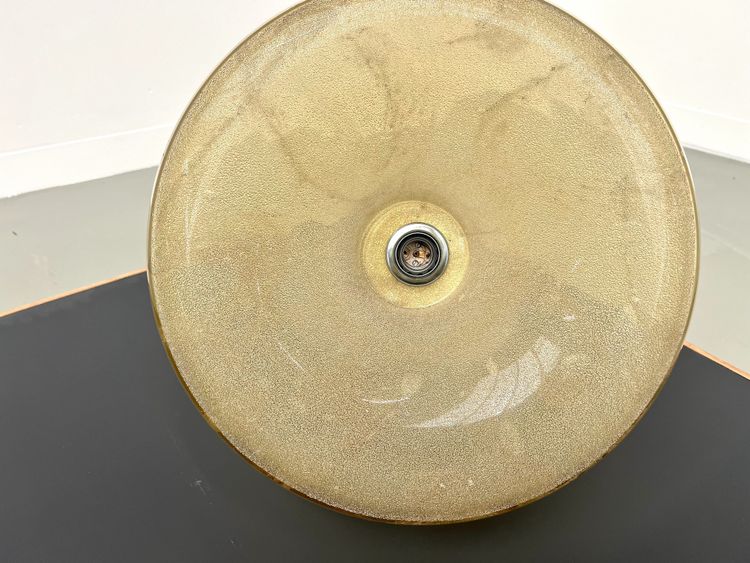 Blown glass paste pendant light, 1970s