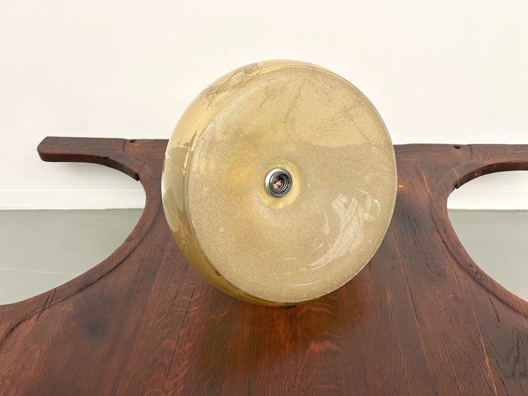 Blown glass paste pendant light, 1970s
