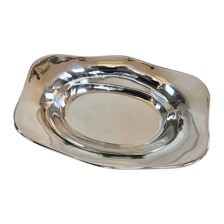 Bread Basket In Silver Plated Metal - Pièce De Forme Christofle Marked - 20th Century