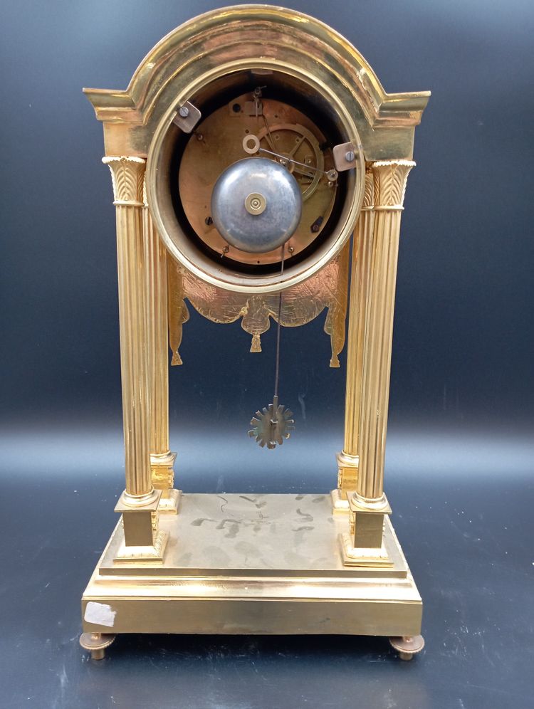 Louis XVI period portico clock