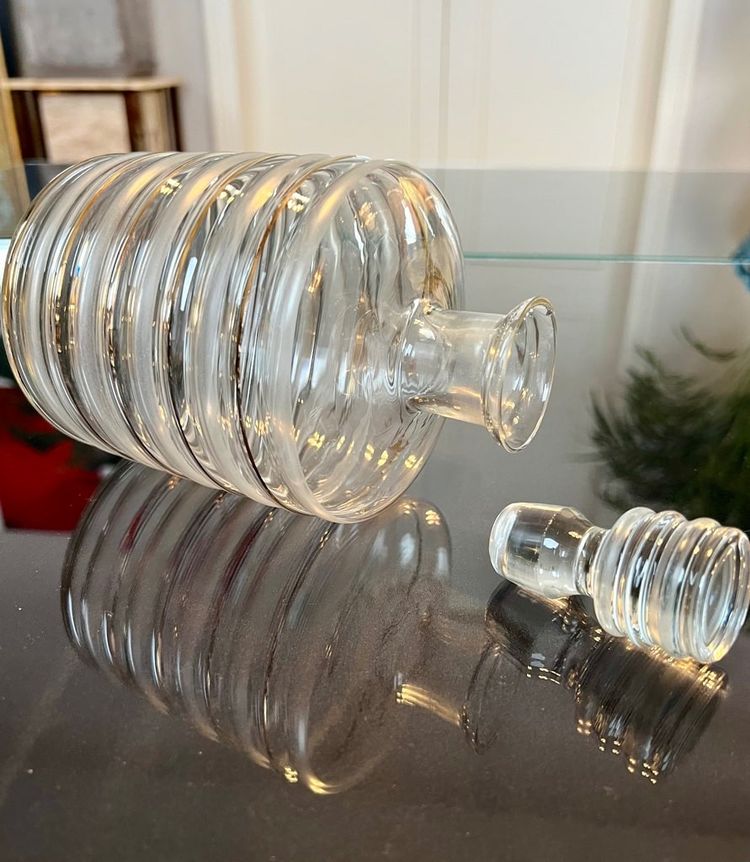Caraffa da bar - Bouteille En Verre - Filets d'Or Fin - Art Déco