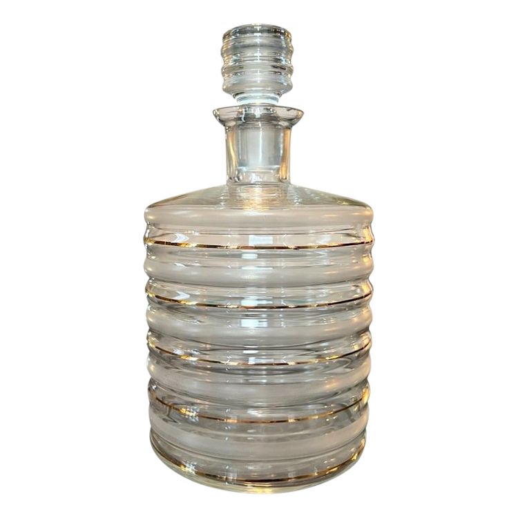 Caraffa da bar - Bouteille En Verre - Filets d'Or Fin - Art Déco