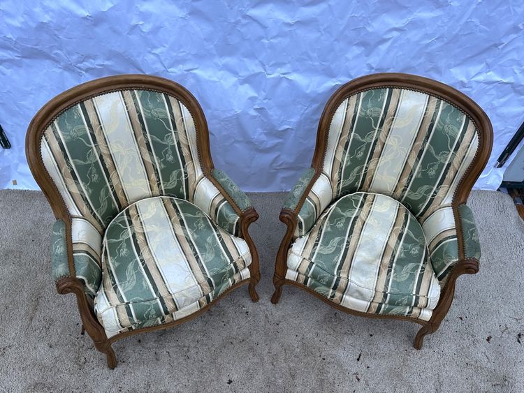 Pair of modern bergere chairs