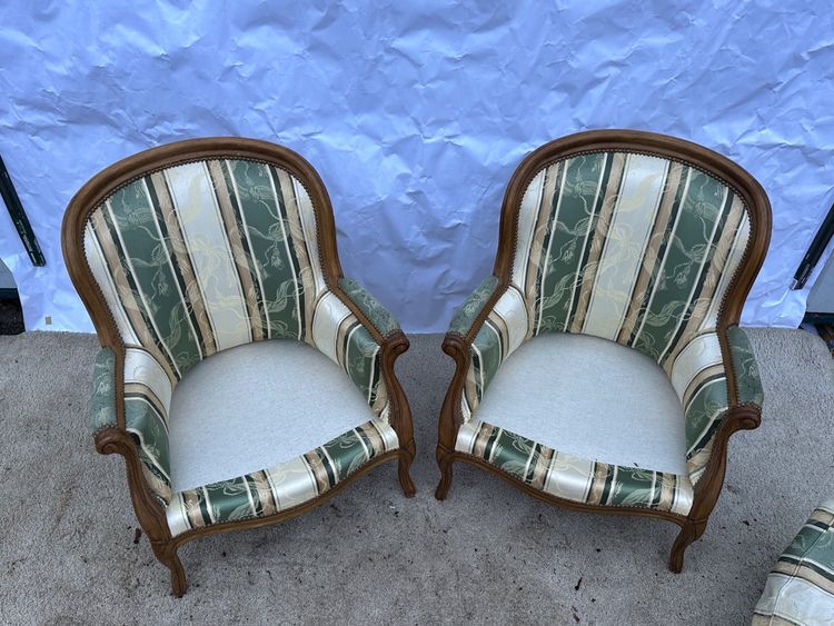Pair of modern bergere chairs
