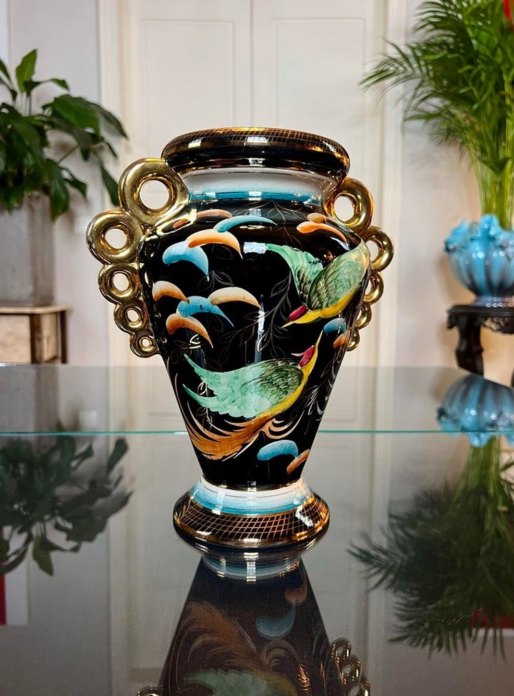 Vintage Earthenware Vase - Dans Le Goût Des Styles Vallauris Monaco