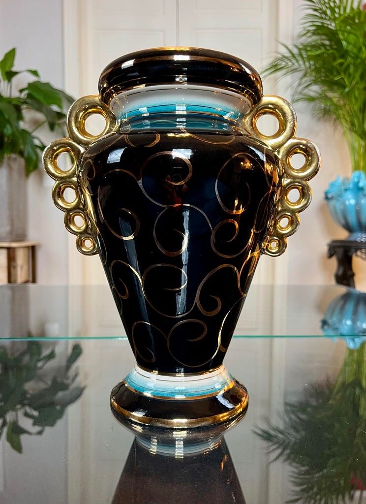Vintage Earthenware Vase - Dans Le Goût Des Styles Vallauris Monaco