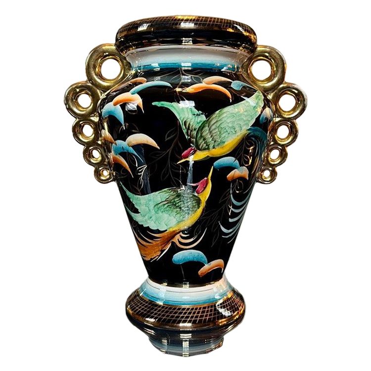 Vintage Earthenware Vase - Dans Le Goût Des Styles Vallauris Monaco