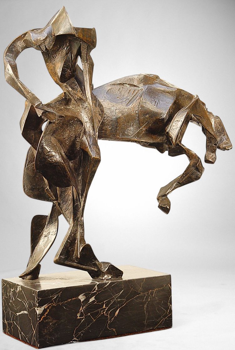 Bucephalus (also titled Alexander, King of Macedon) – Bronze sculpture by Manolis Tzobana