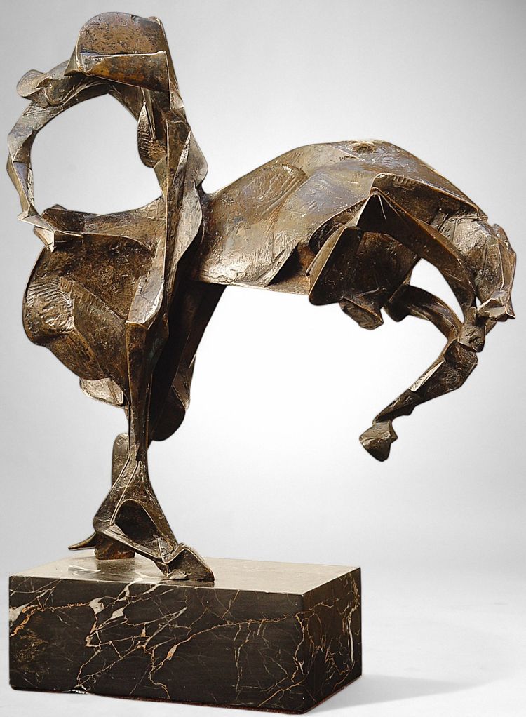 Bucephalus (also titled Alexander, King of Macedon) – Bronze sculpture by Manolis Tzobana