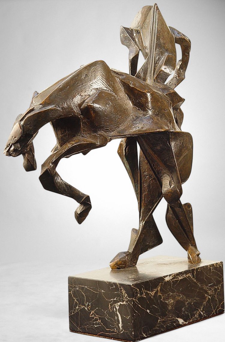 Bucephalus (also titled Alexander, King of Macedon) – Bronze sculpture by Manolis Tzobana