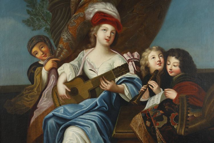 Scuola francese del XIX secolo, da Jacques-François Courtin (1672–1752) Il suonatore di cetra