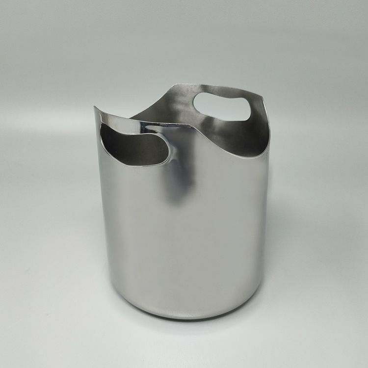 1970s Gorgeous Cocktail Shaker With Ice Bucket by Motta. Made in Italy