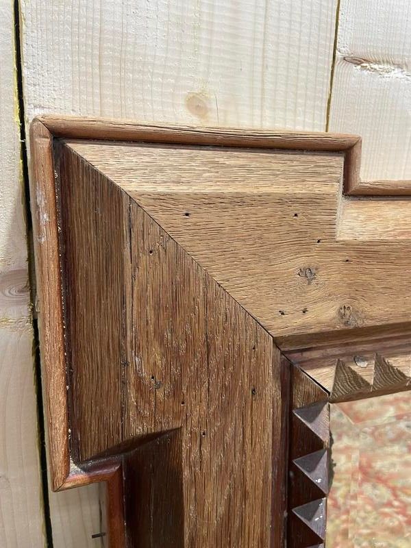 Bistro mirror - Solid oak brasserie with diamond tips