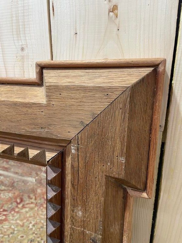 Bistro mirror - Solid oak brasserie with diamond tips