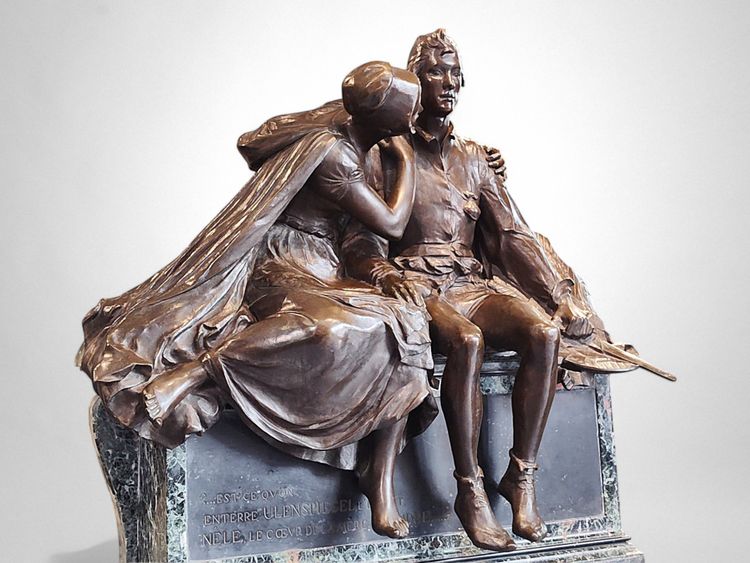 Charles Samuel – Thyl Ulenspiegel e Nele (riduzione del Monumento a Charles De Coster, 1894)
