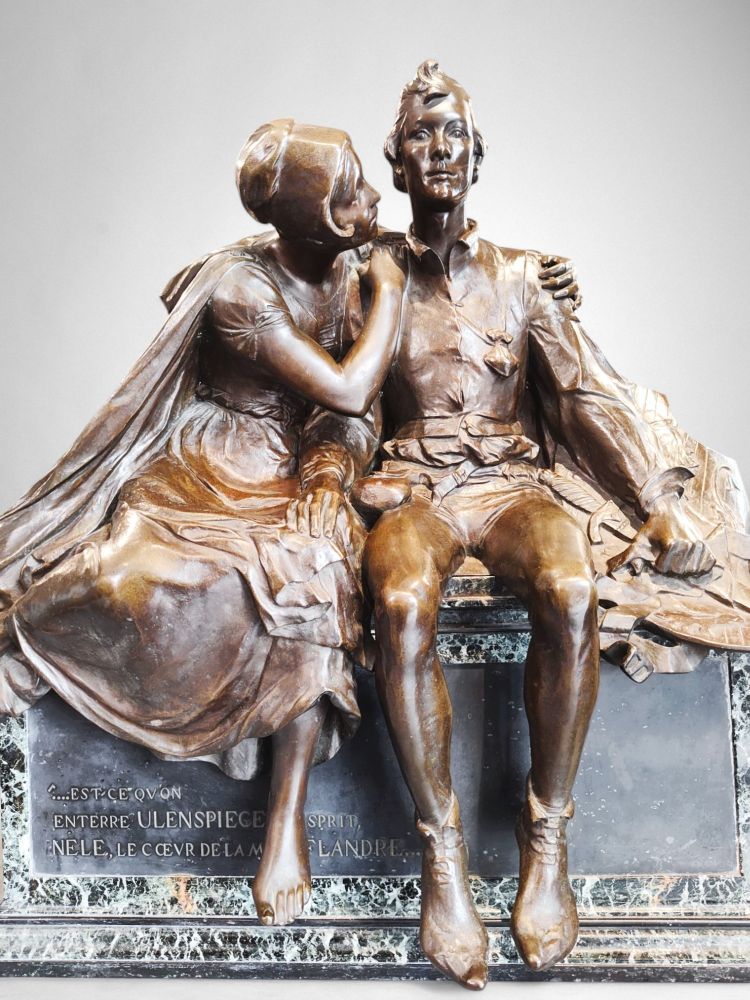 Charles Samuel – Thyl Ulenspiegel e Nele (riduzione del Monumento a Charles De Coster, 1894)