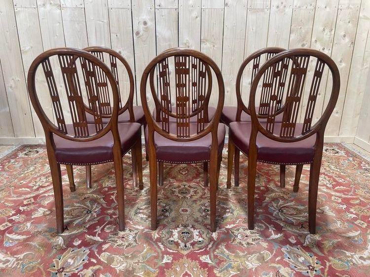 Suite of 6 Louis XVI Bordeaux style chairs
