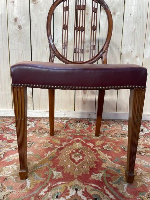 Suite of 6 Louis XVI Bordeaux style chairs