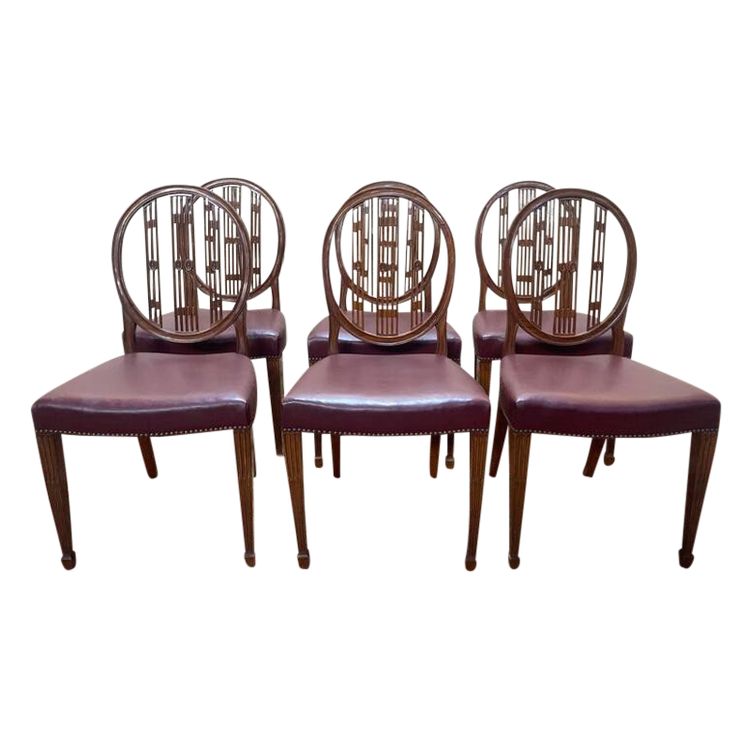 Suite of 6 Louis XVI Bordeaux style chairs