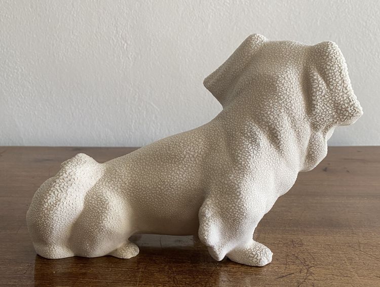 Pekingese or Spaniel Tibétin in ceramic from the manufacture of Sèvres 