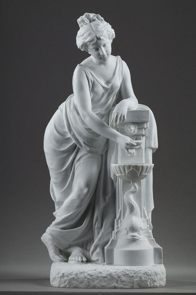 Giovane donna alla fontana di Nicolas Lecorney