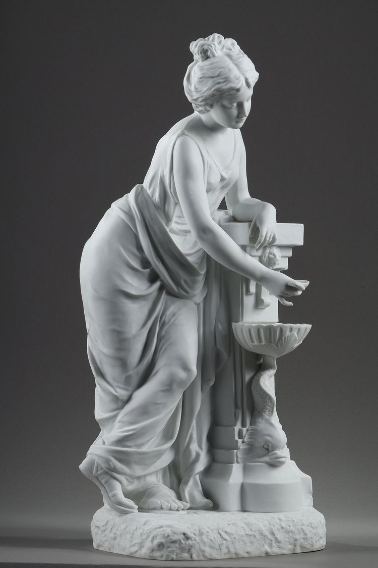 Giovane donna alla fontana di Nicolas Lecorney