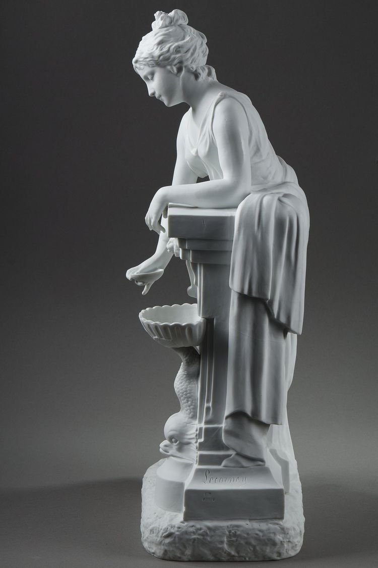 Giovane donna alla fontana di Nicolas Lecorney