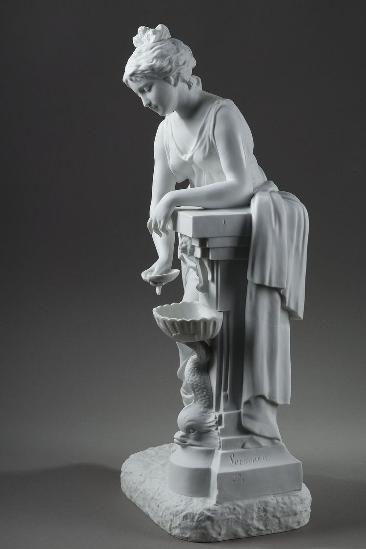 Giovane donna alla fontana di Nicolas Lecorney
