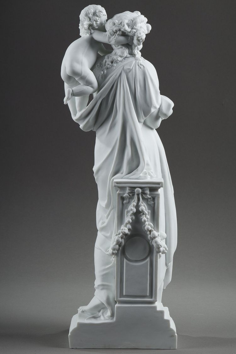 PAIR OF ALLEGORICAL FIGURES BISCUIT PORCELAIN, AFTER CARRIER-BELLEUSE