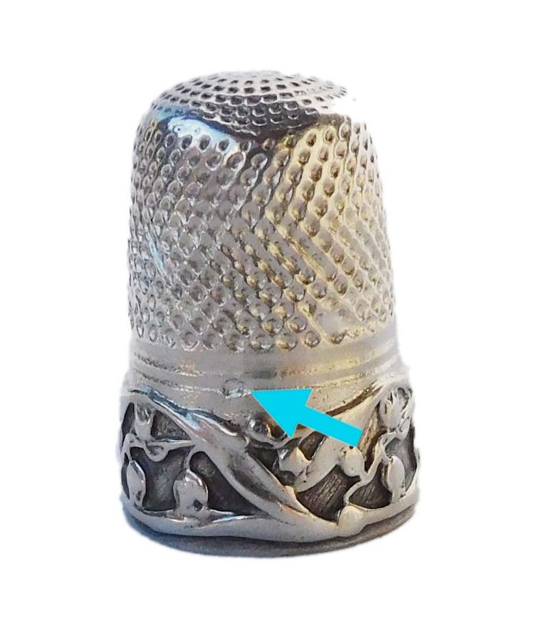 Mimosa ART NOUVEAU silver sewing kit, early 20th century, scissors, thimble, needle case