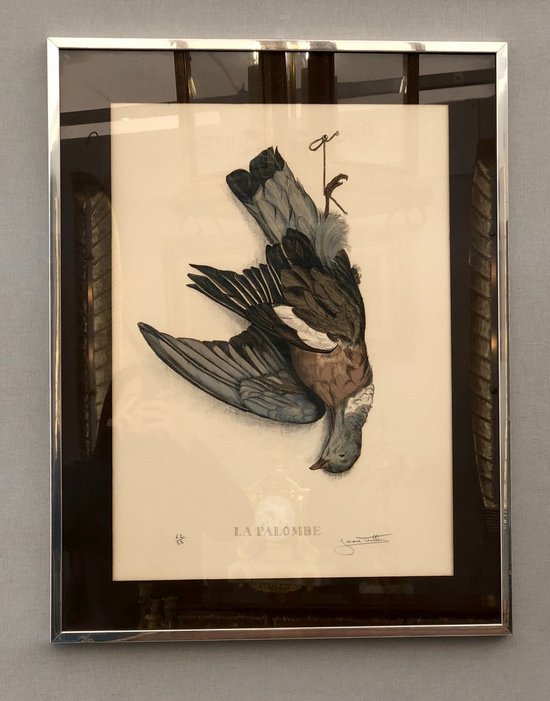 Pair Of Wood-pigeon Lithographs, Signed Jérôme Trolliet And Dated 1972