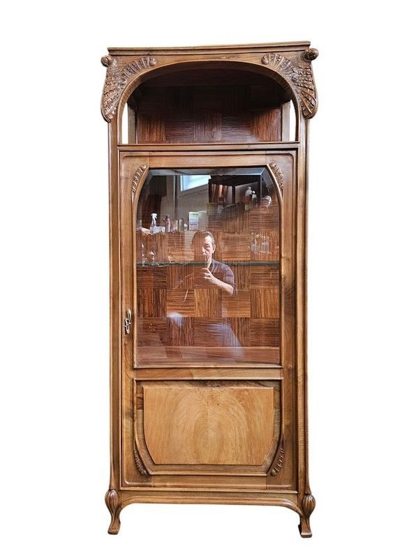 Art Nouveau display case from the Nancy School "Scolopendre Fern"