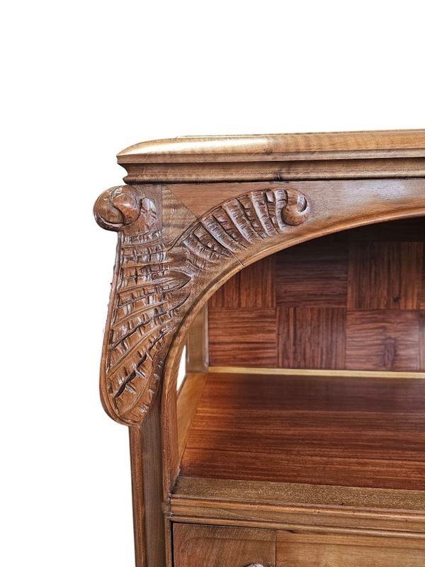 Art Nouveau display case from the Nancy School "Scolopendre Fern"