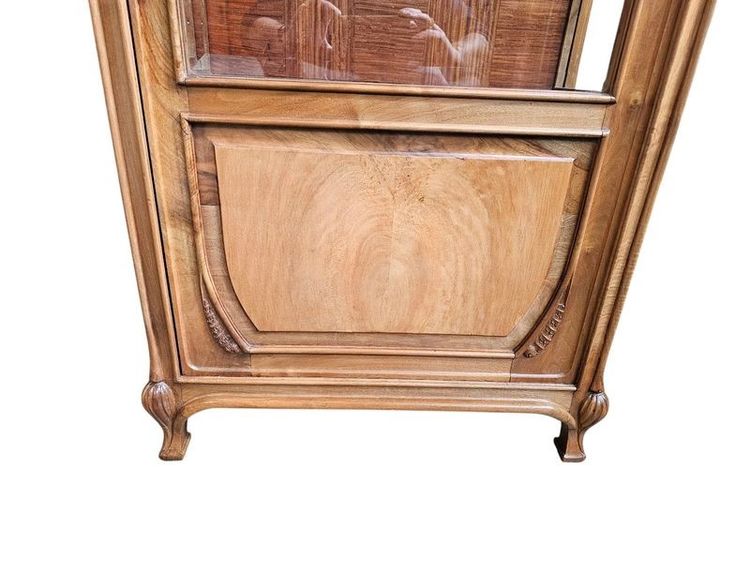 Art Nouveau display case from the Nancy School "Scolopendre Fern"