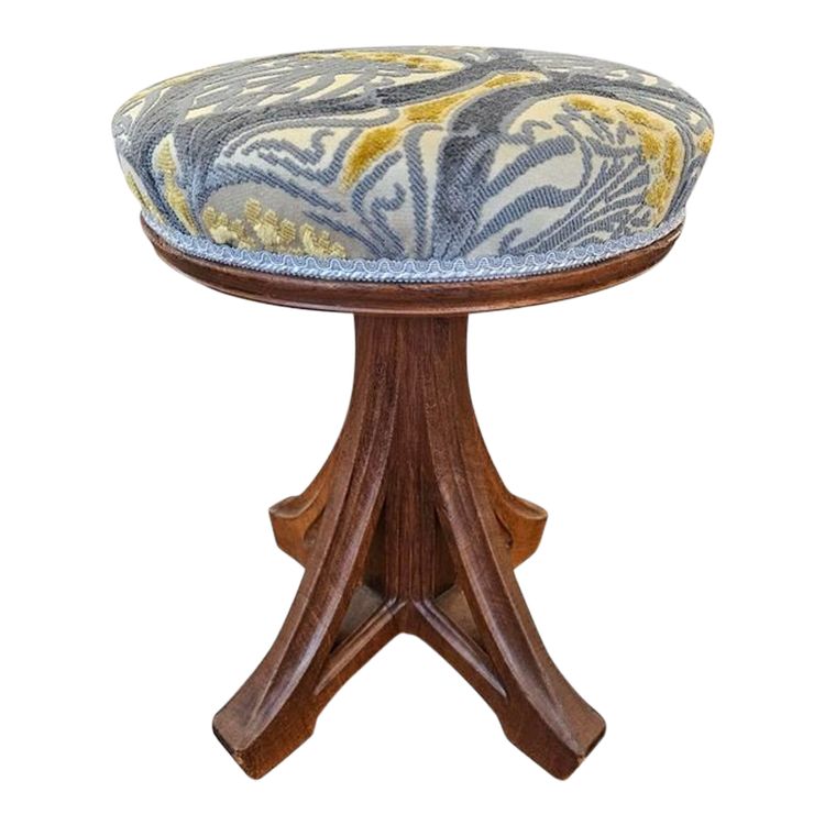 Art Nouveau stool attributed to Eugène Vallin