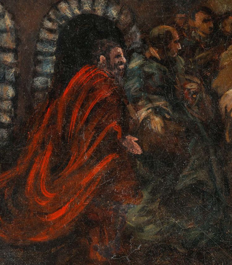 Eugène Isabey (1803-1886) : Les Fiançailles , Huile sur Toile, Vers 1830