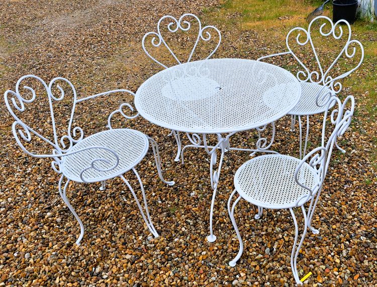 1950s wrought iron garden furniture