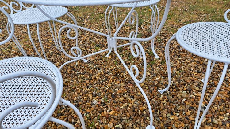 1950s wrought iron garden furniture