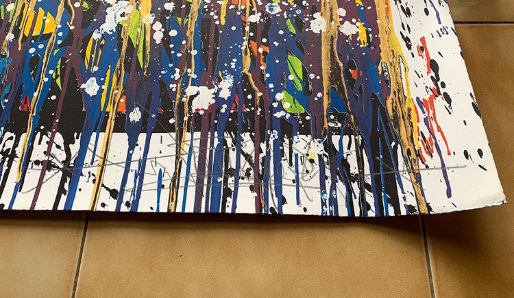 Large Lithograph signed JONONE (in pencil), 95 cm, Visions of an angel