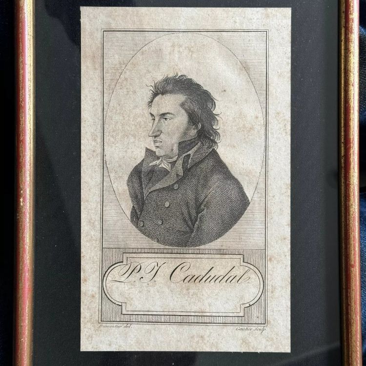 Suite de 4 gravures première partie du XIXe Polignac Leridane Cadudal