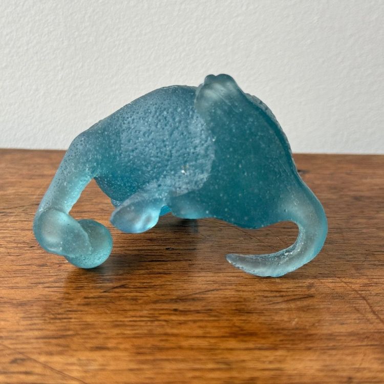 Daum France cat playing with a glass paste ball