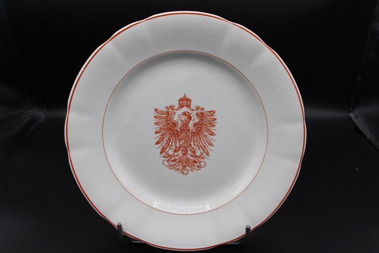 Set of 12 Plates from the Personal Service of William II at the Imperial Palace in Strasbourg