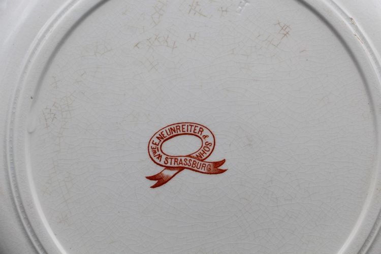 Set of 12 Plates from the Personal Service of William II at the Imperial Palace in Strasbourg