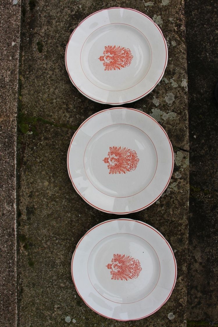 Set of 12 Plates from the Personal Service of William II at the Imperial Palace in Strasbourg