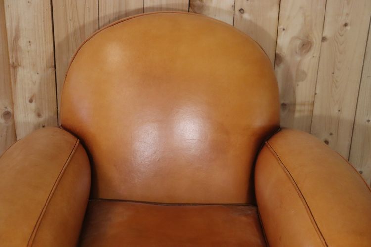 Poltrona club in pelle vintage